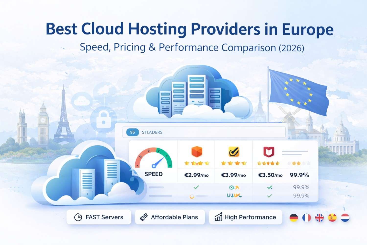 Best Cloud Hosting Providers in Europe – Speed, Pricing & Performance Comparison (2026)